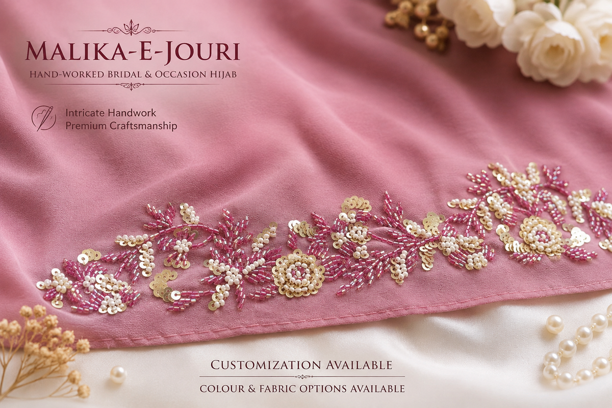 MALIKA-E-JOURI Bridal & Festive Hijab