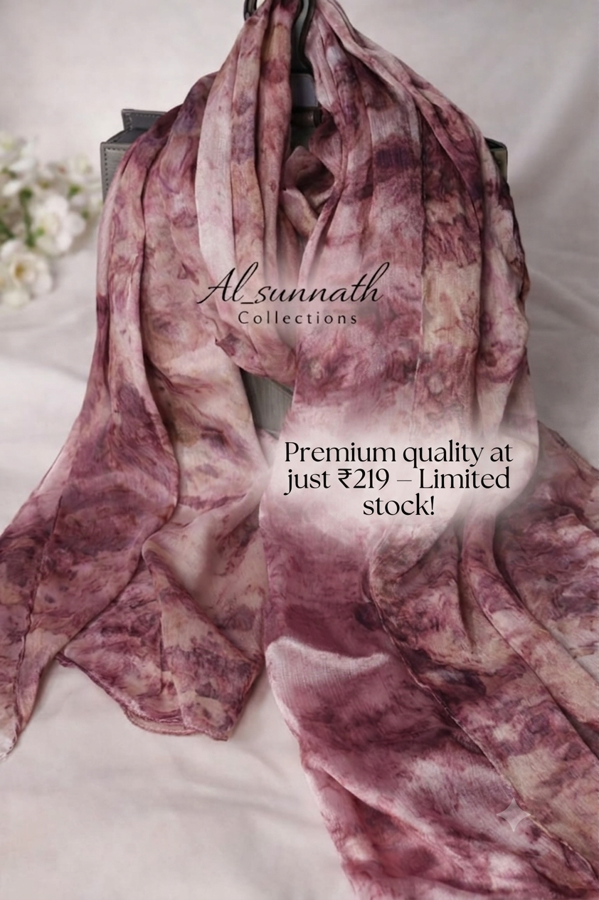 Rosé Reverie Printed Hijab